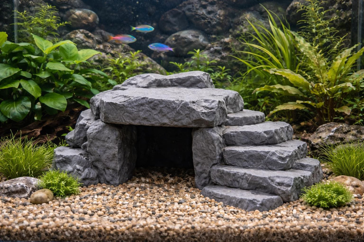 Rock Cave Hide, 3D printed in PETG, for reptiles, amphibians and fish Main image