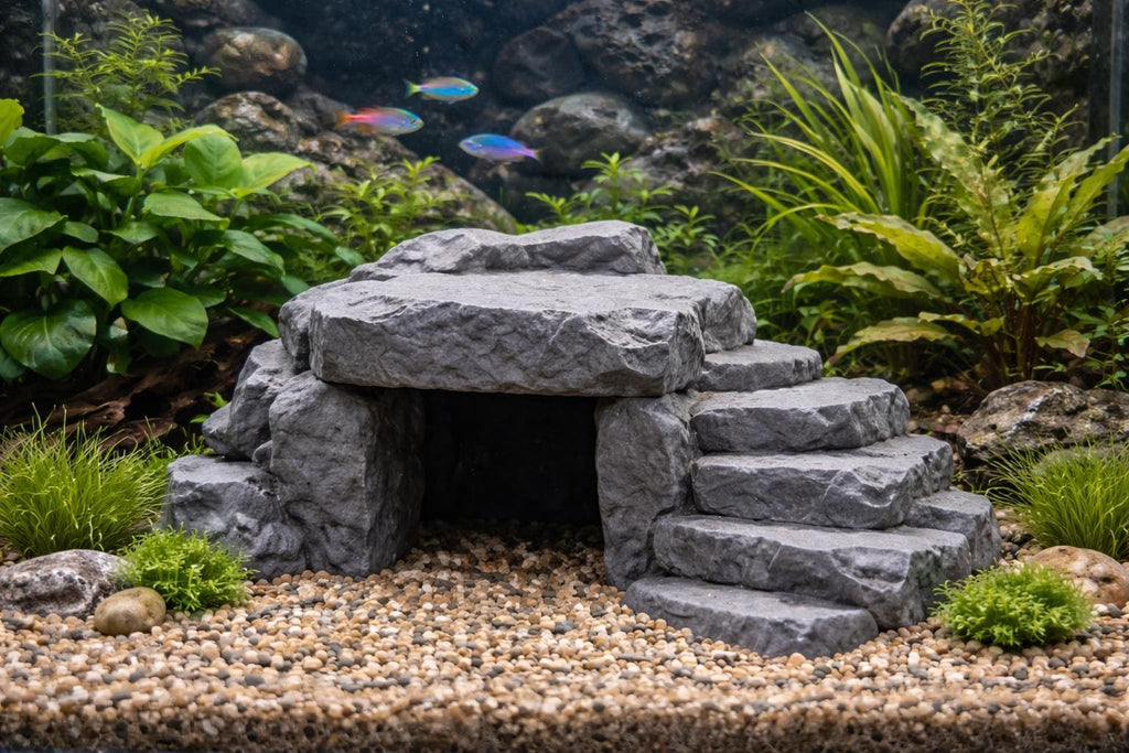 Rock Cave Hide, 3D printed in PETG, for reptiles, amphibians and fish