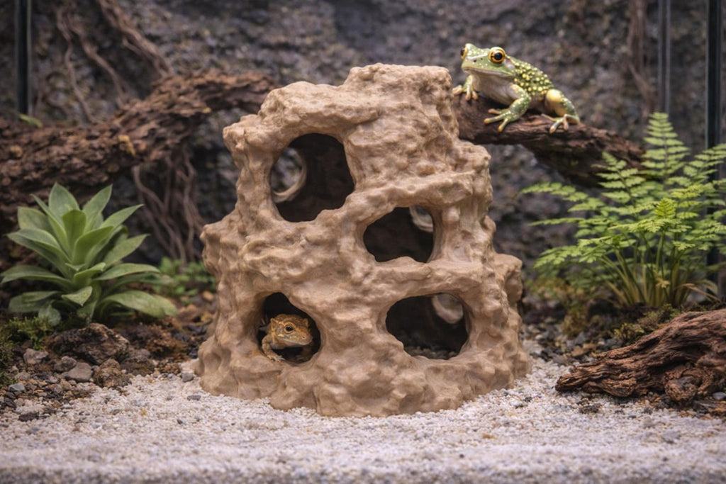 Stone Grotto Cave Hide with Steps, 3D printed in PETG, view 4 of 5