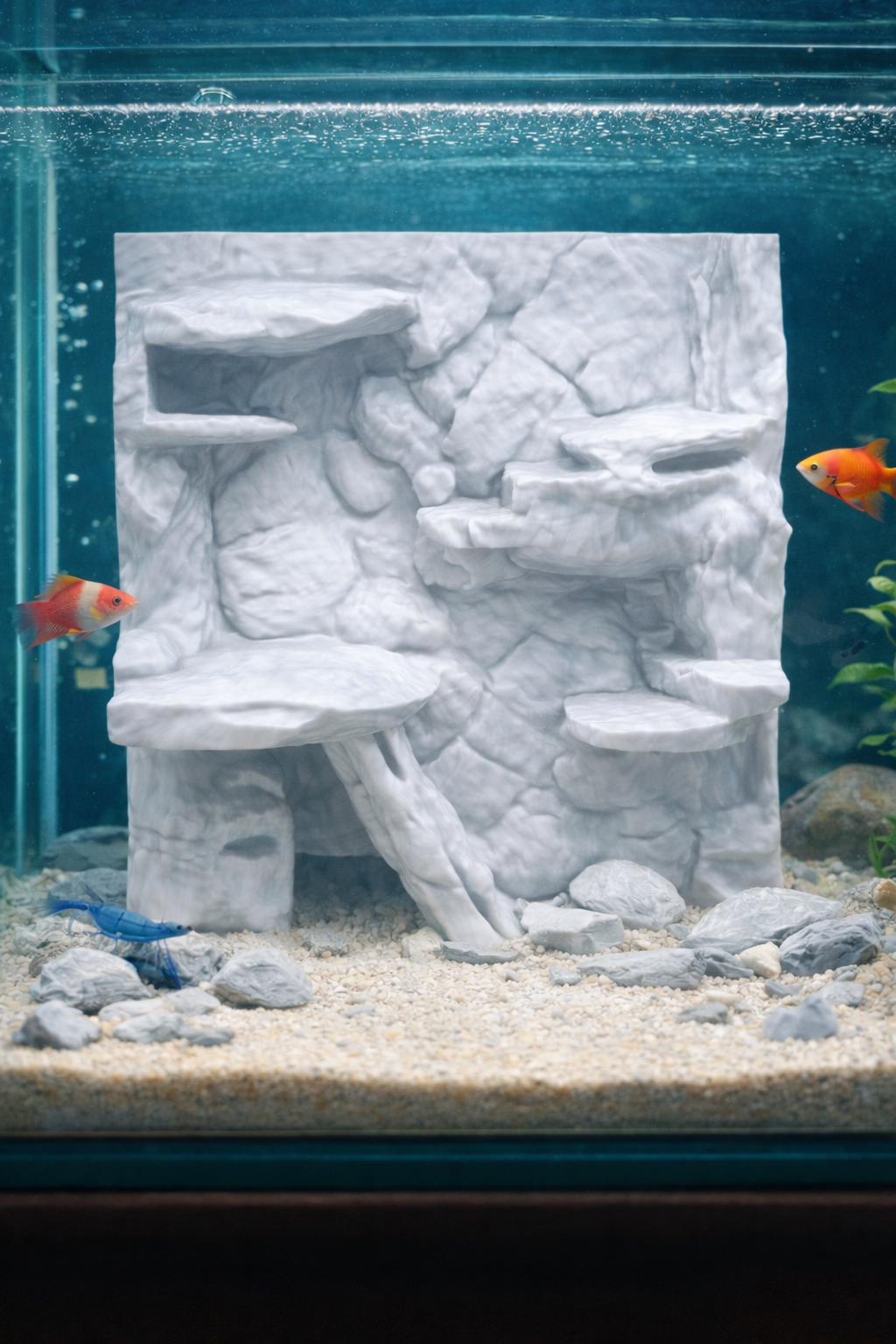 Rocky Stone Cliff 3D Background, Style I, 3D printed in PETG, view 3 of 3