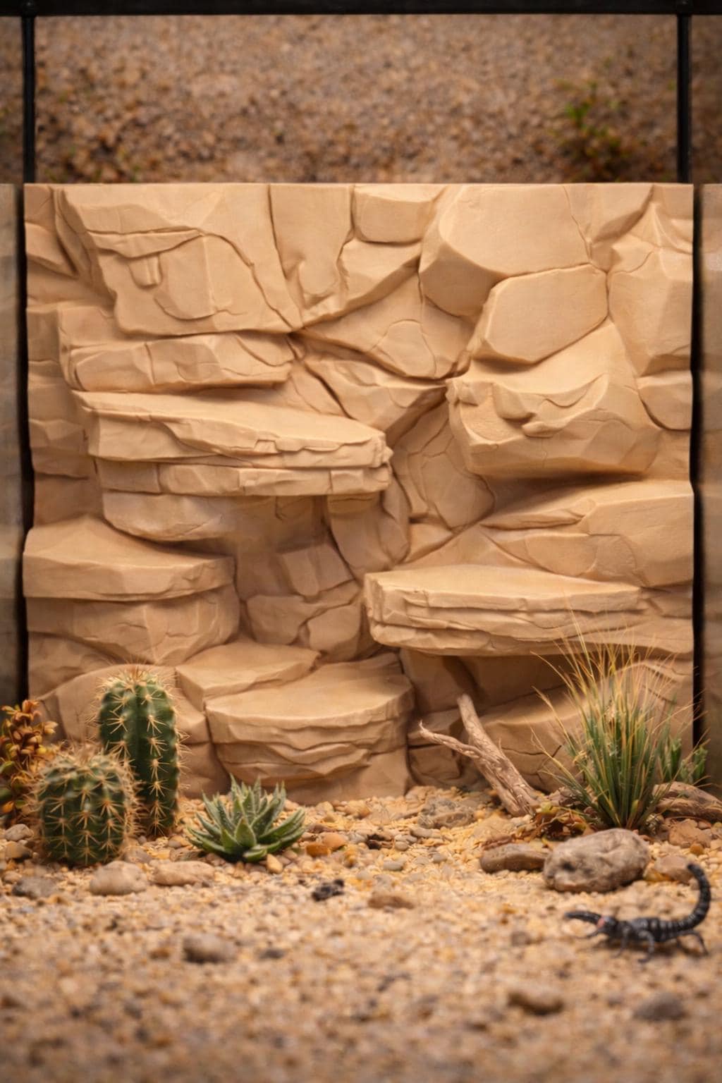 Desert Stone 3D Background, 3D printed in PETG, for terrariums, vivariums and aquariums Main image