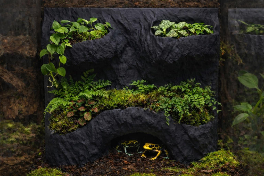 Rock Wall with Planters 3D Background, 3D printed in PETG, view 3 of 7