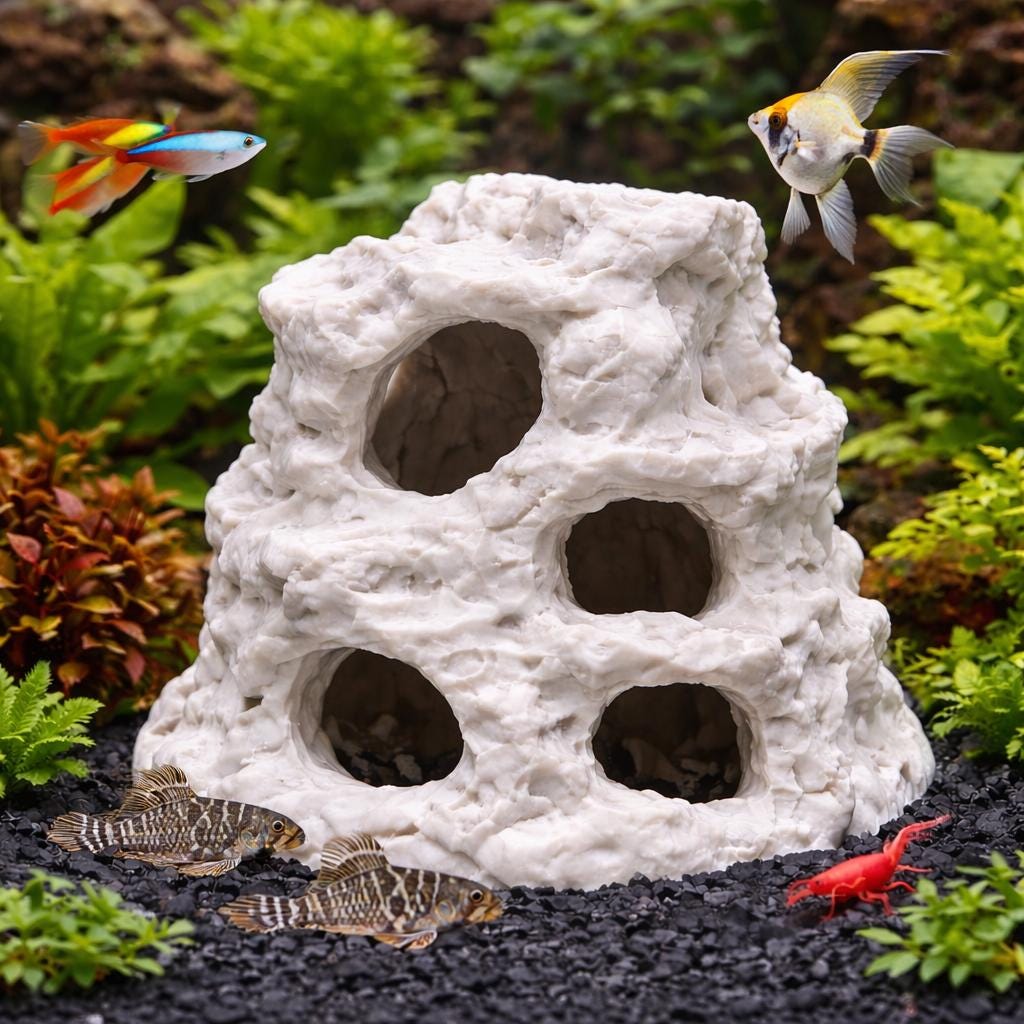 Stone Grotto Cave Hide with Steps, 3D printed in PETG, view 2 of 5