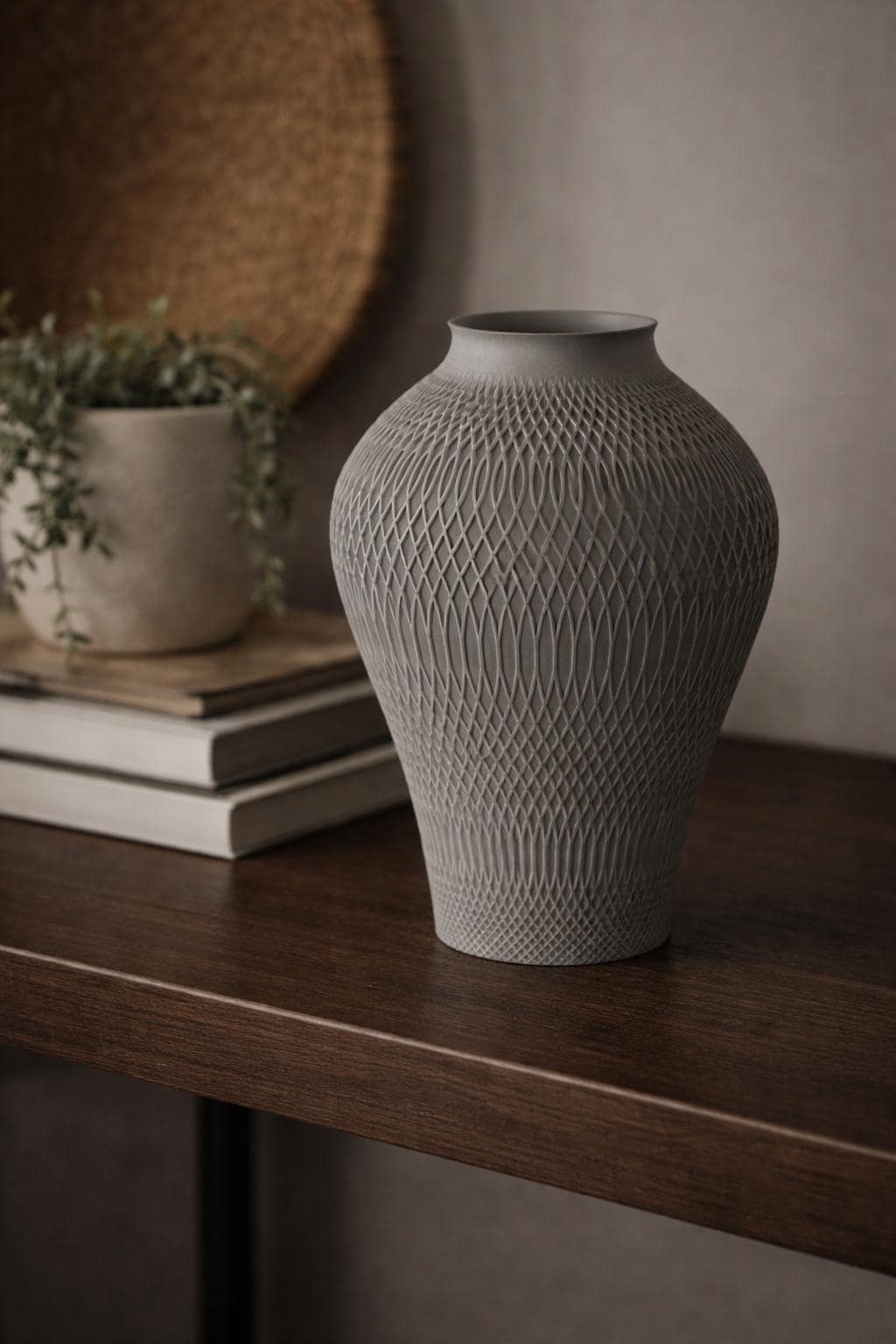 Wabi-Sabi Parametric Mesh Vase, 3D printed in PLA, view 3 of 9