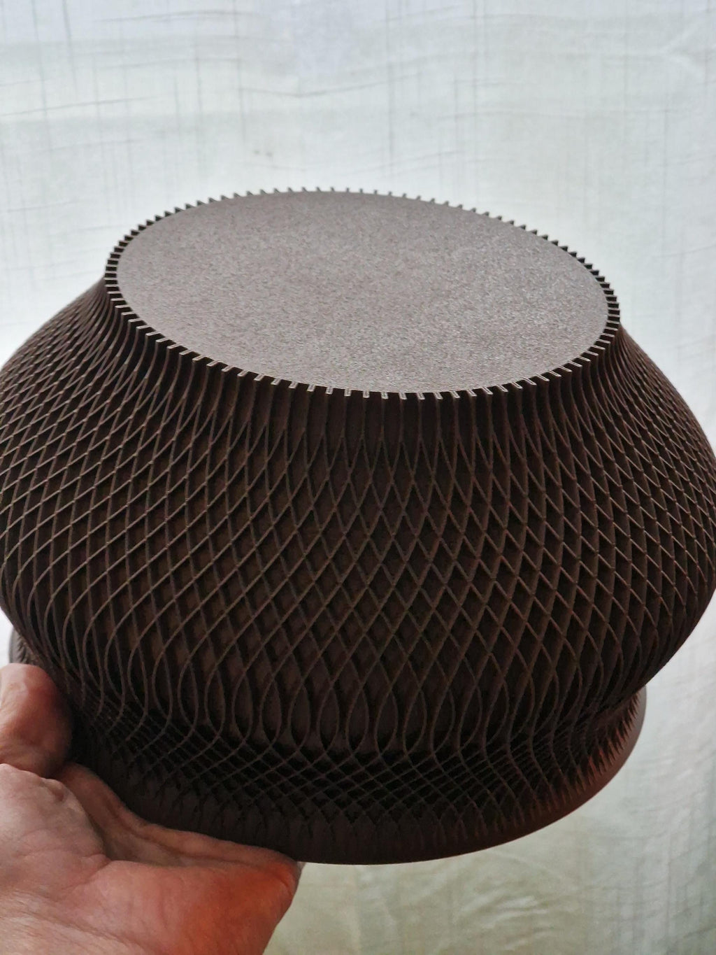 Woven Texture Self-Watering Planter, Style I, 3D printed in PLA, view 5 of 5
