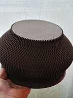 Woven Texture Self-Watering Planter, Style I, 3D printed in PLA, view 5 of 5