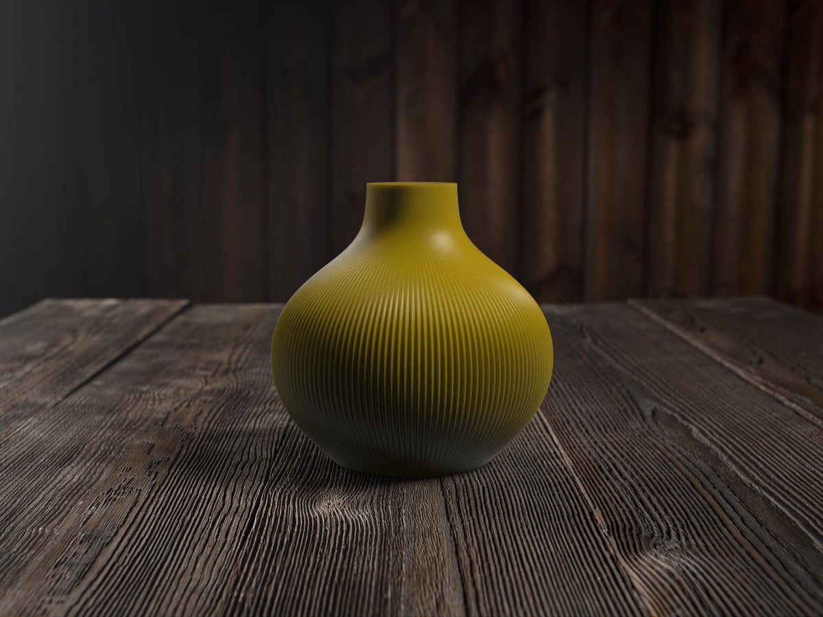 Textured Parametric Vase, 3D printed in PLA