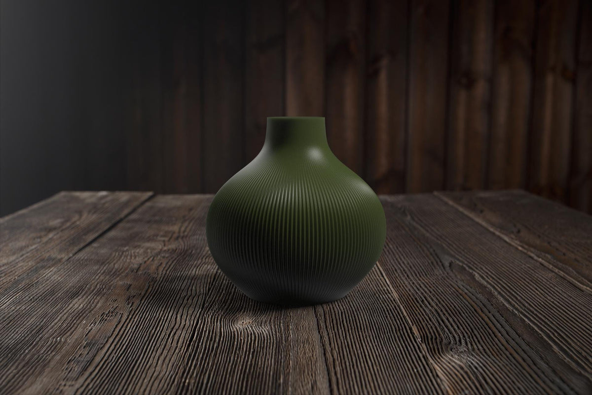 Textured Parametric Vase, 3D printed in PLA, view 3 of 5