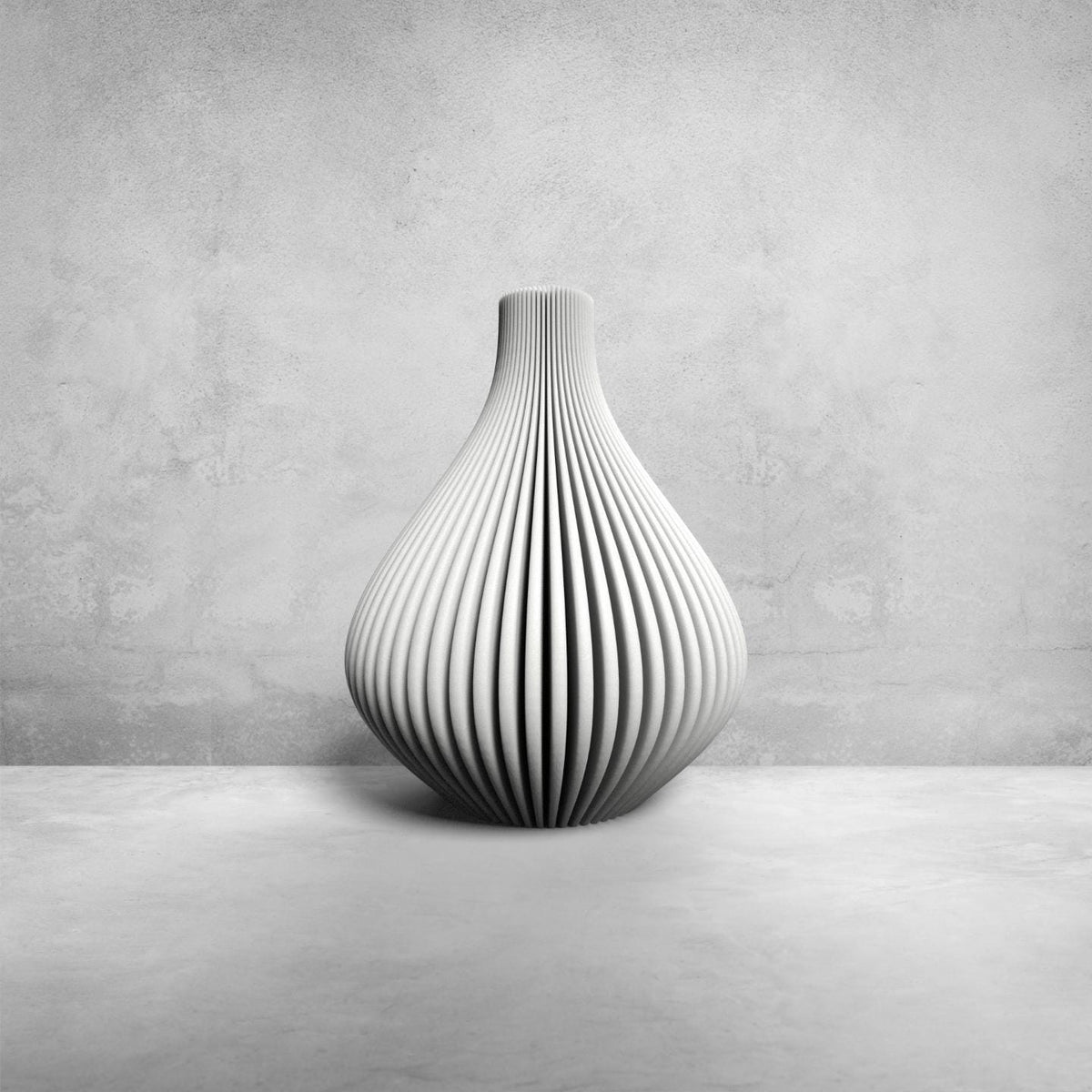 Serenity Wave Flower Vase, 3D printed in PLA, view 6 of 8