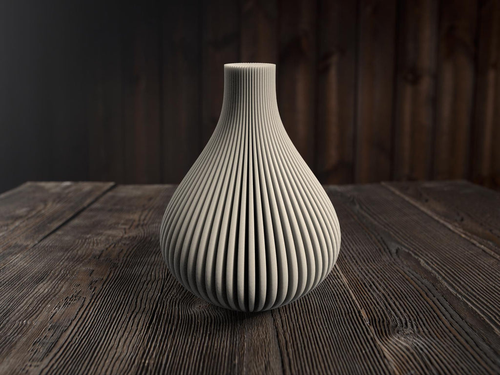Serenity Wave Flower Vase, 3D printed in PLA