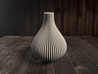 Serenity Wave Flower Vase, 3D printed in PLA
