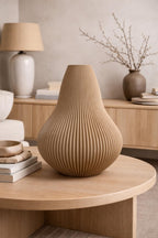 Sculpted Wave Rib Vase, 3D printed in PLA, view 3 of 6