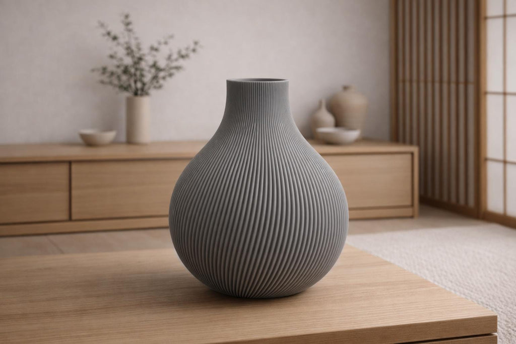 Monumental Wave Rib Vase, 3D printed in PLA, view 6 of 8