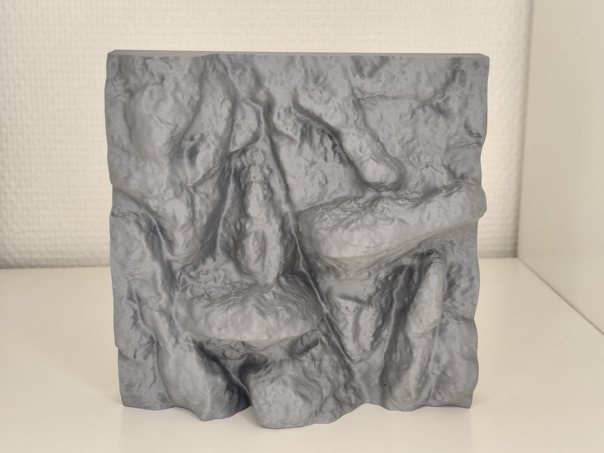 Mountain Rock Wall 3D Background, Style I, 3D printed in PETG, view 4 of 4