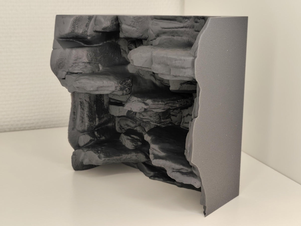 Rocky Stone Cliff 3D Background, Style II, 3D printed in PETG, view 5 of 7