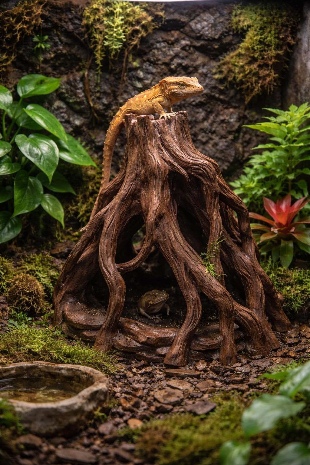 Tall Mangrove Root Cave Hide, 3D printed in PETG, view 3 of 6