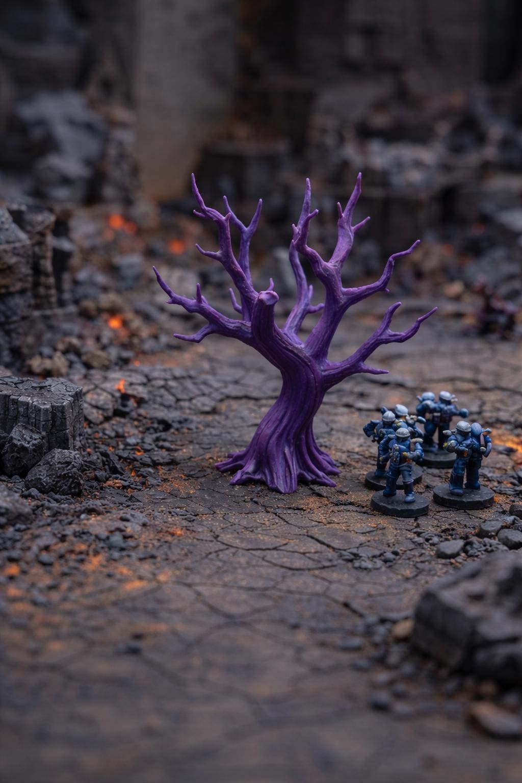Gnarled Dead Tree Set, Style II (2 Trees), 3D printed in PETG, for terrariums, vivariums and aquariums