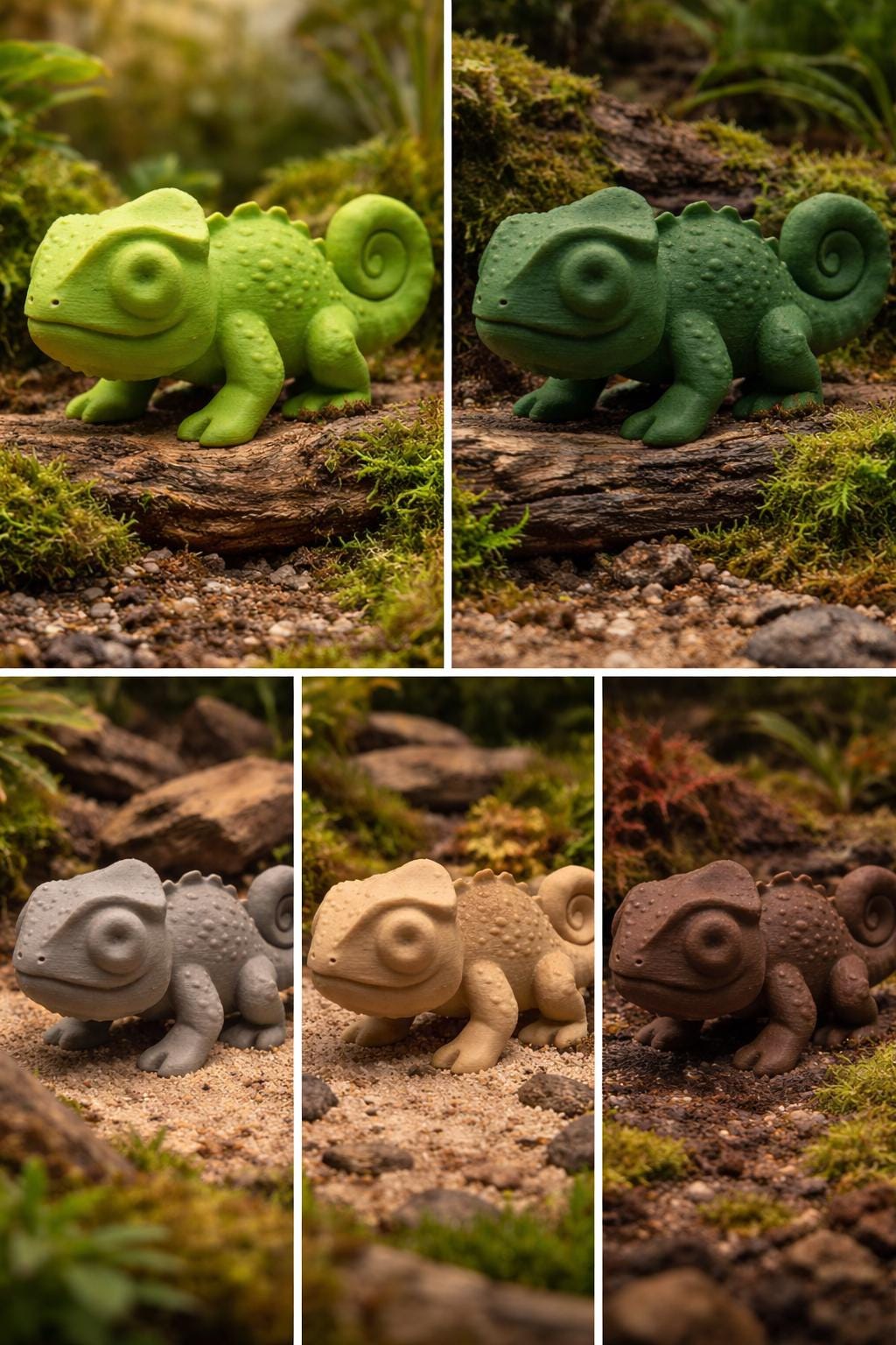 Chameleon Mini Figure, 3D printed in PETG, view 3 of 5