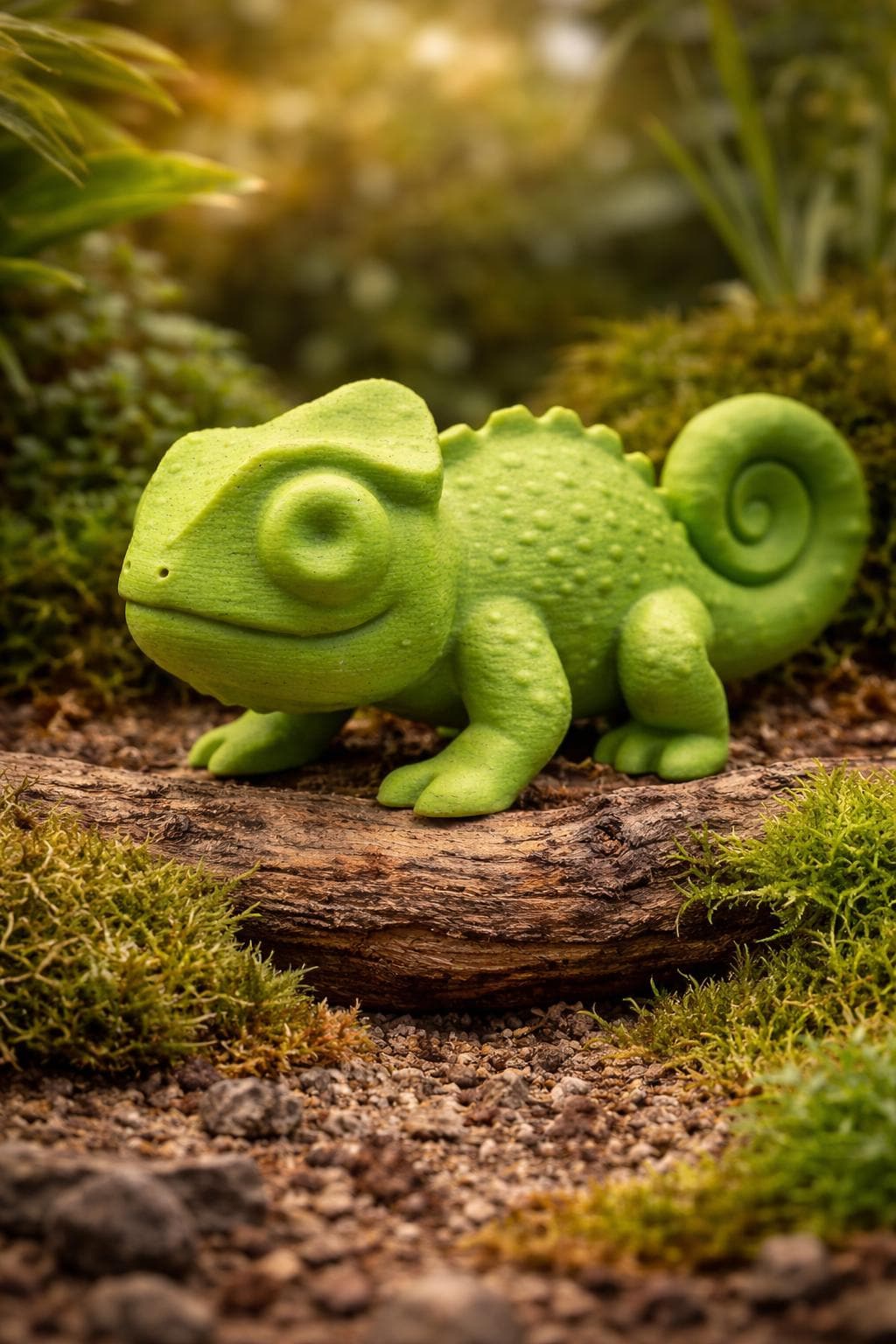 Chameleon Mini Figure, 3D printed in PETG, for terrariums, vivariums and aquariums Main image