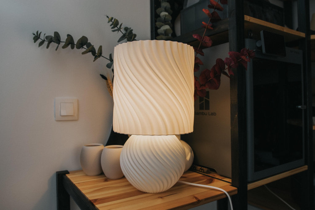 Ambient Wave Table Lamp for IKEA STRÅLA, 3D printed in PLA, view 8 of 13