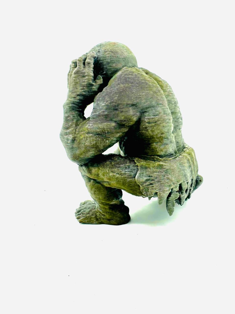 Petrified Troll, 3D printed in PETG, view 5 of 6