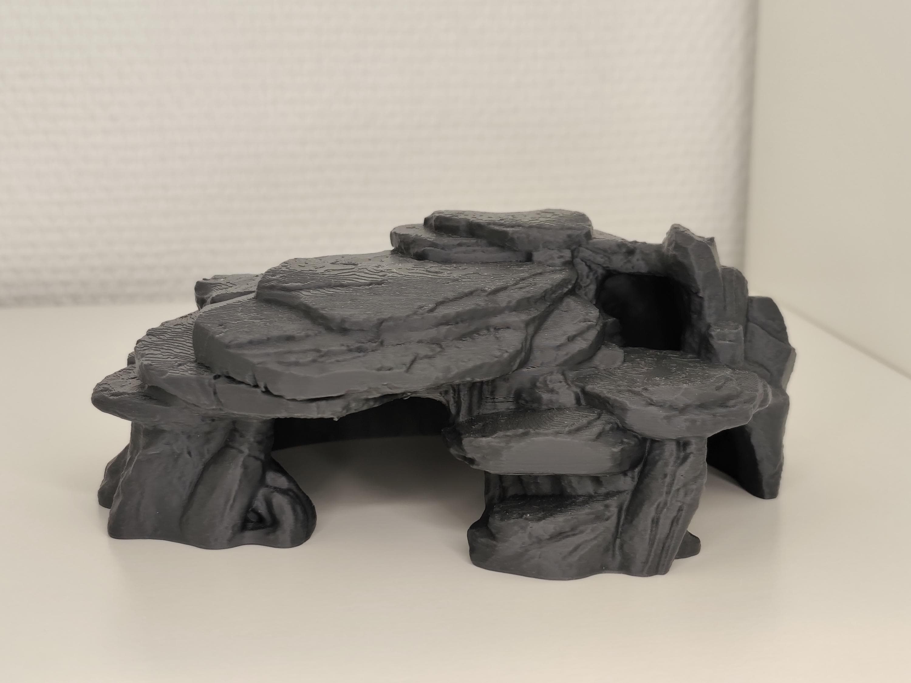 Natural Slate Rock Cave Hide | Aquarium, Vivarium and Terrarium Decor Secondary image