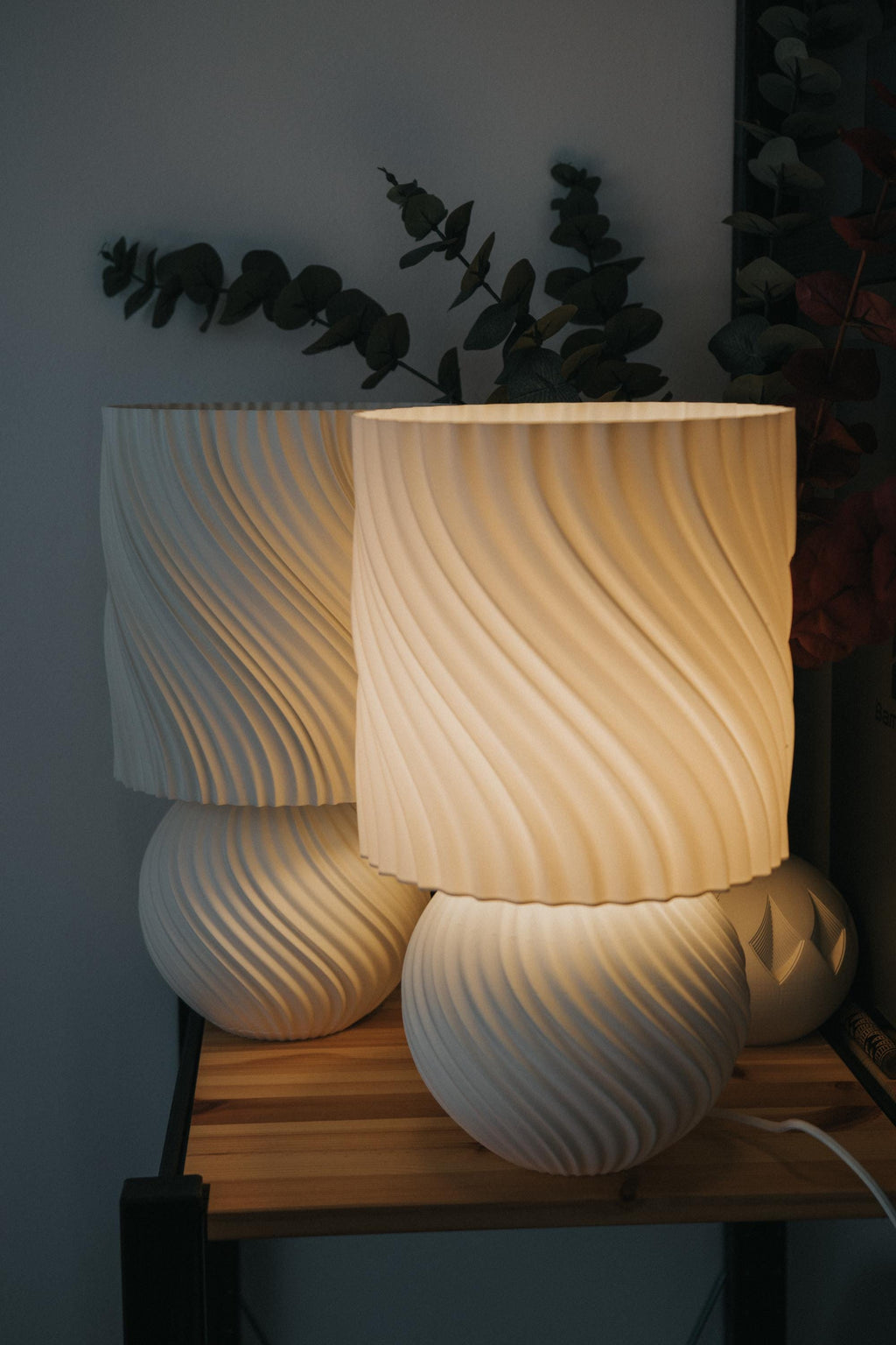 Ambient Wave Table Lamp for IKEA STRÅLA, 3D printed in PLA, view 3 of 13