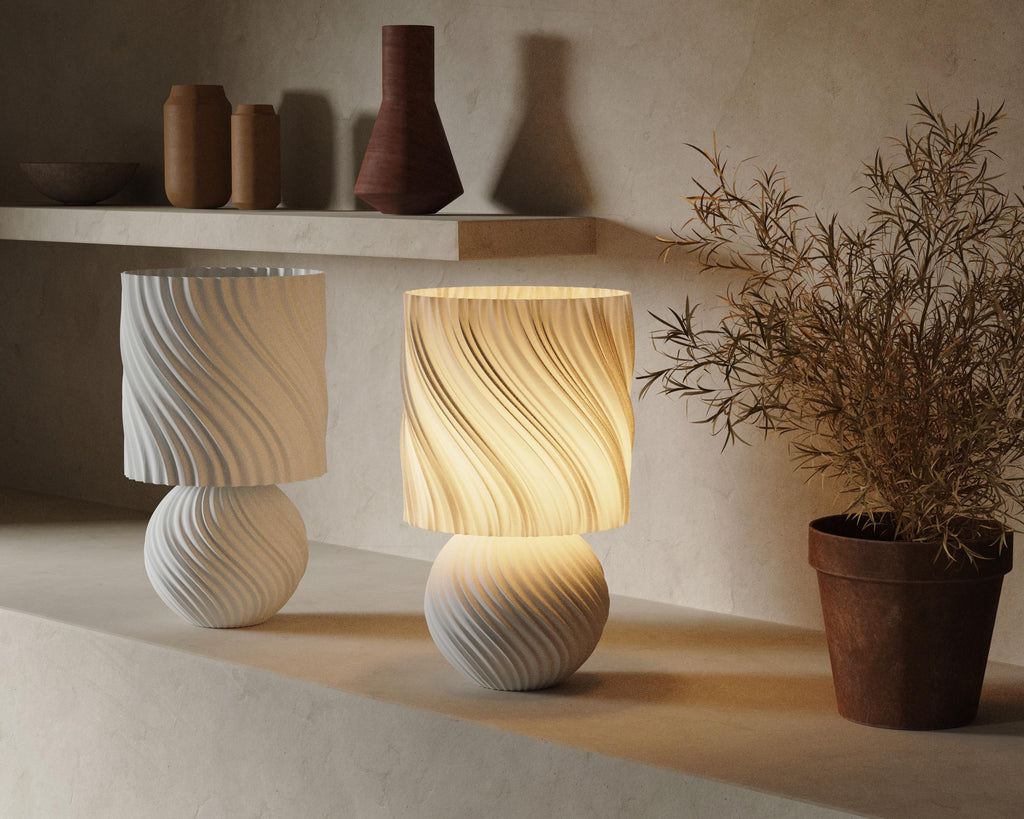 Ambient Wave Table Lamp for IKEA STRÅLA, 3D printed in PLA, view 12 of 13