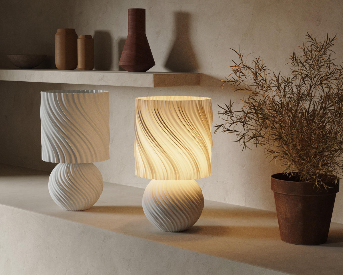 Ambient Wave Table Lamp for IKEA STRÅLA, 3D printed in PLA, view 12 of 13