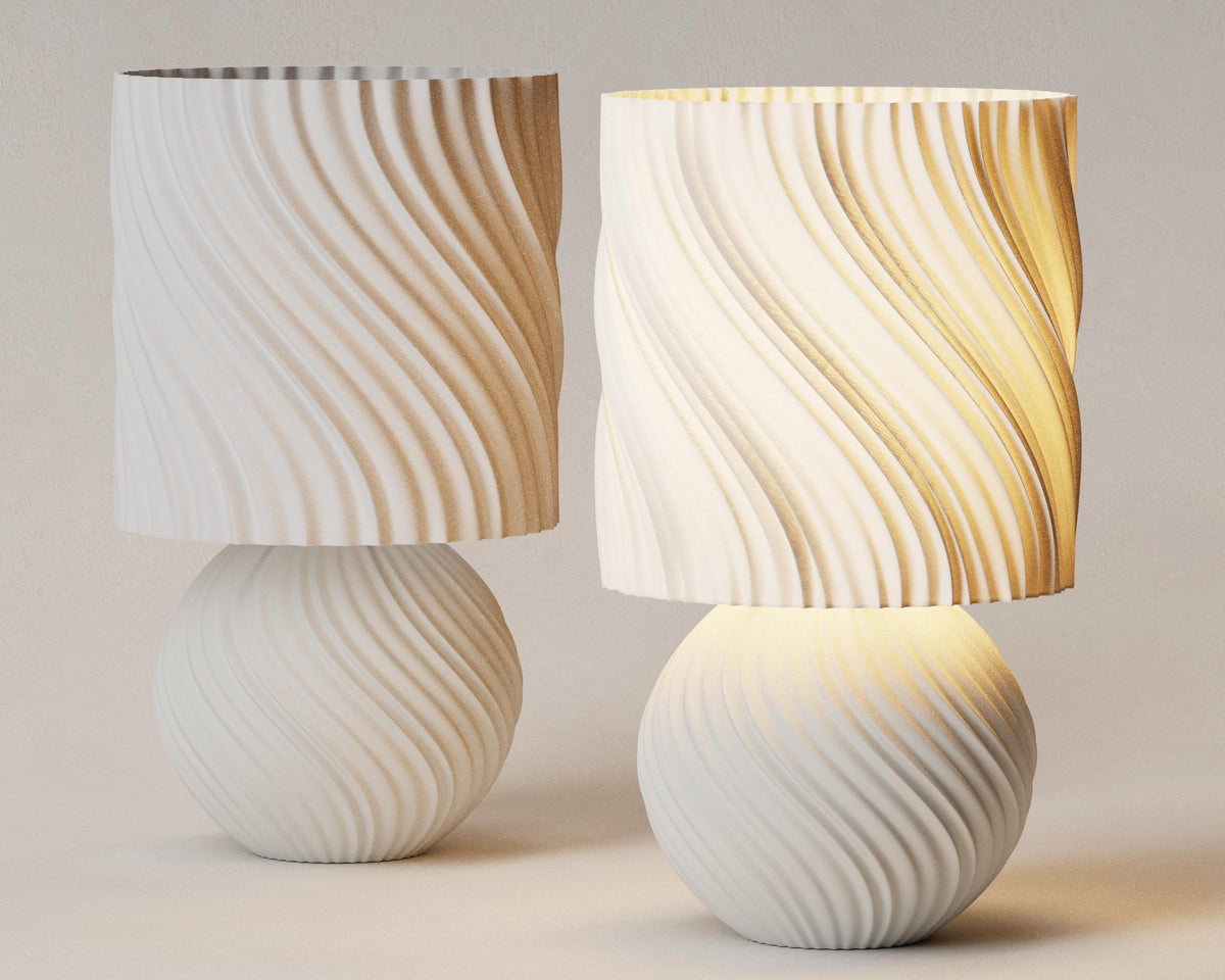 Ambient Wave Table Lamp for IKEA STRÅLA, 3D printed in PLA, view 7 of 13
