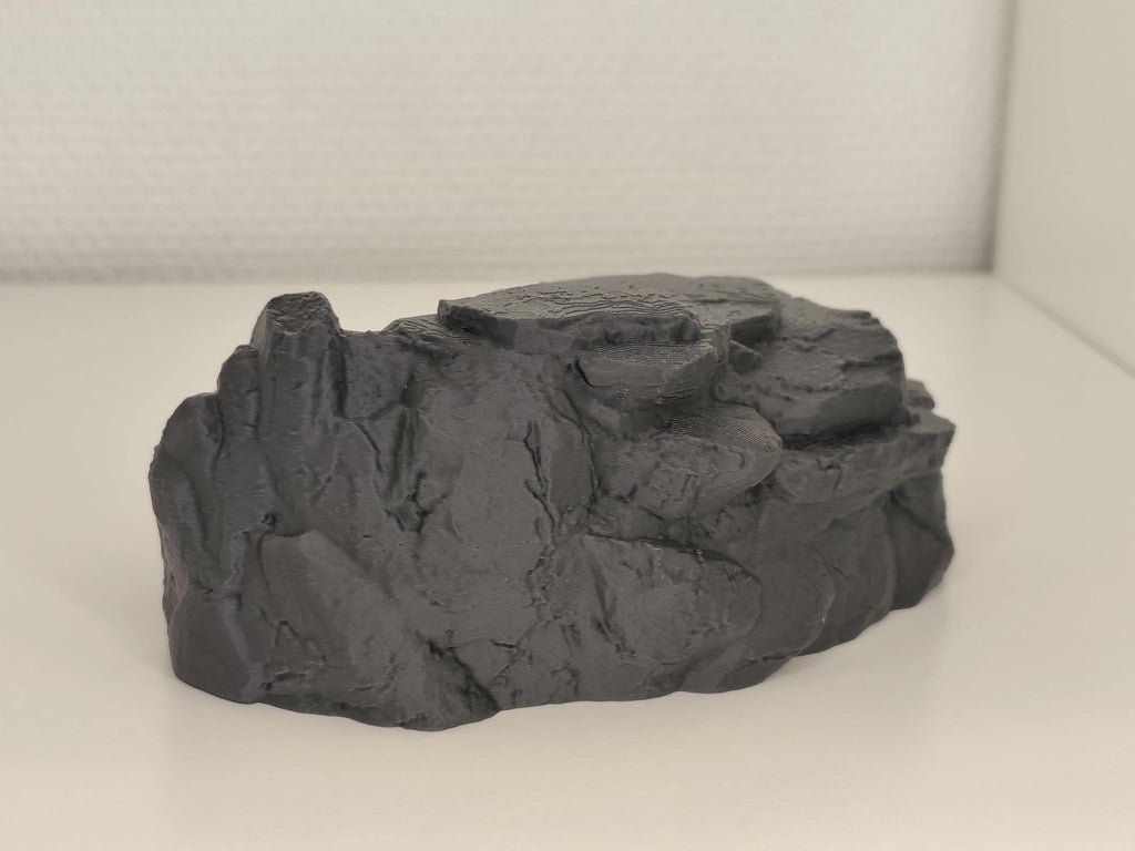 Natural Slate Rock Cave Hide, 3D printed in PETG, view 4 of 5