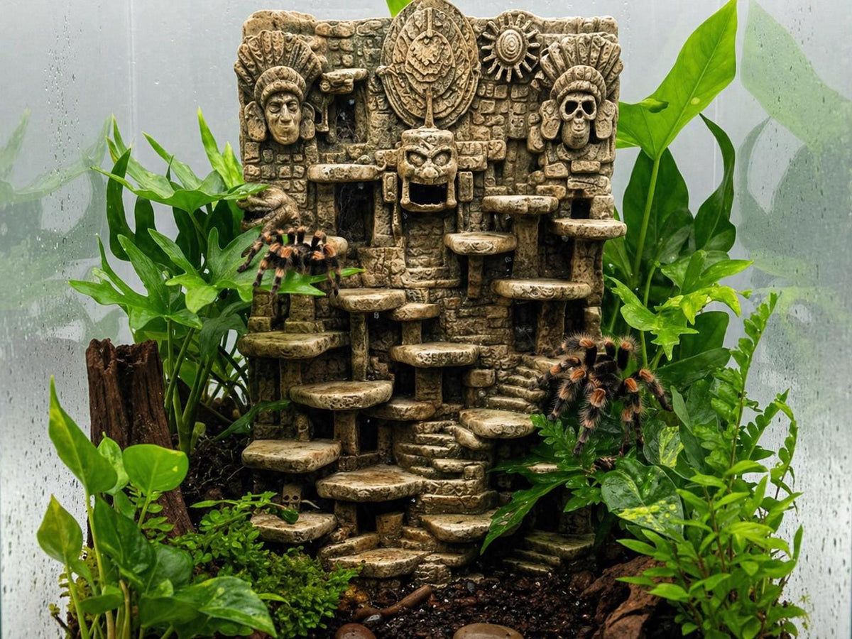 Aztec Ruins III 3D Background, 3D printed in PETG, for terrariums, vivariums and aquariums