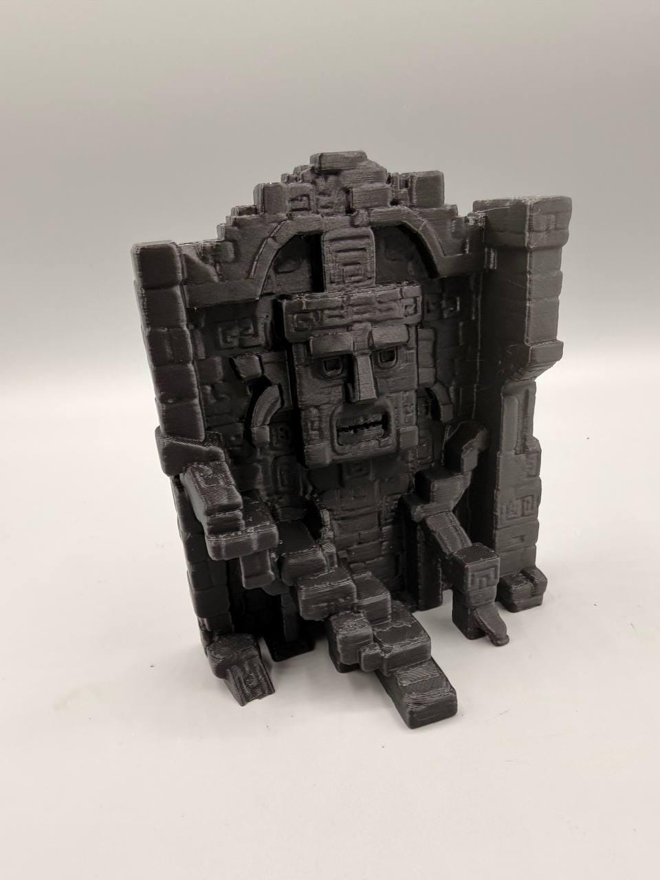 Aztec Stone Face 3D Background, 3D printed in PETG, view 2 of 8