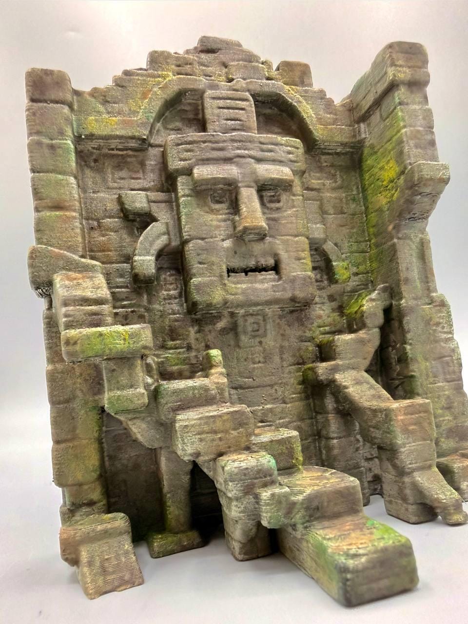 Aztec Stone Face 3D Background, 3D printed in PETG, view 8 of 8