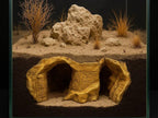 Open Desert Cave with Ruins 3D Background, 3D printed in PETG, for reptiles, amphibians and fish
