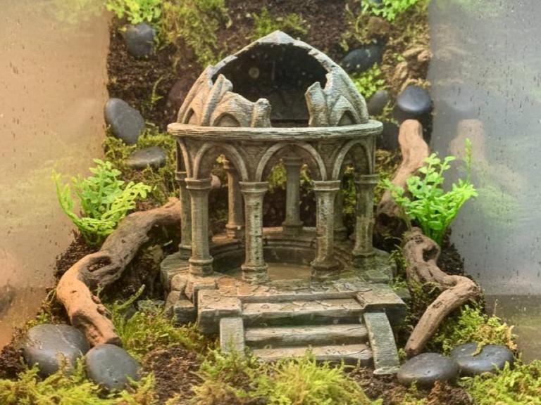 Pavilion Dome Ruins Hide, 3D printed in PETG, for reptiles, amphibians and fish Main image