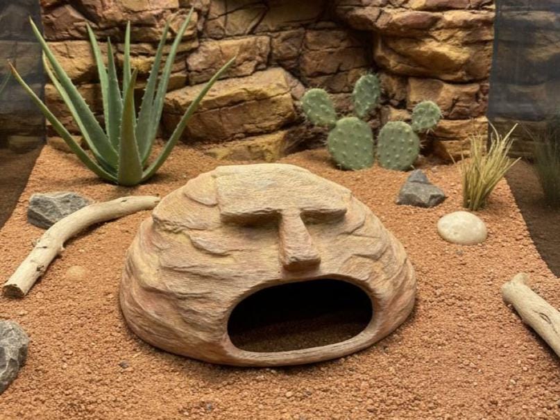 Oh! Stone Cave, 3D printed in PETG, for reptiles, amphibians and fish Main image