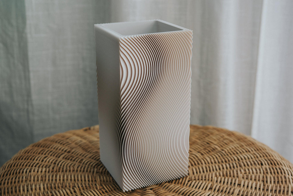Sazanami Rippled Vase Series, 3D printed in PLA, view 6 of 11