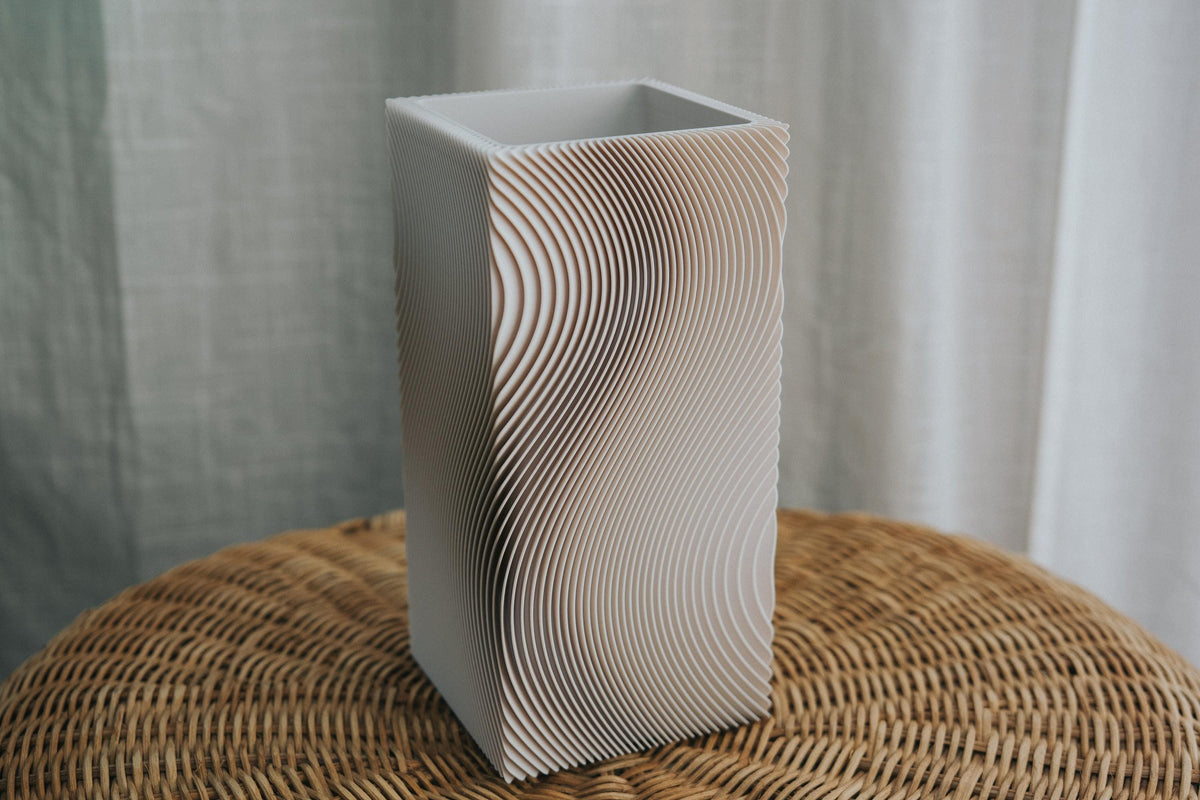 Sazanami Rippled Vase Series, 3D printed in PLA, view 6 of 11