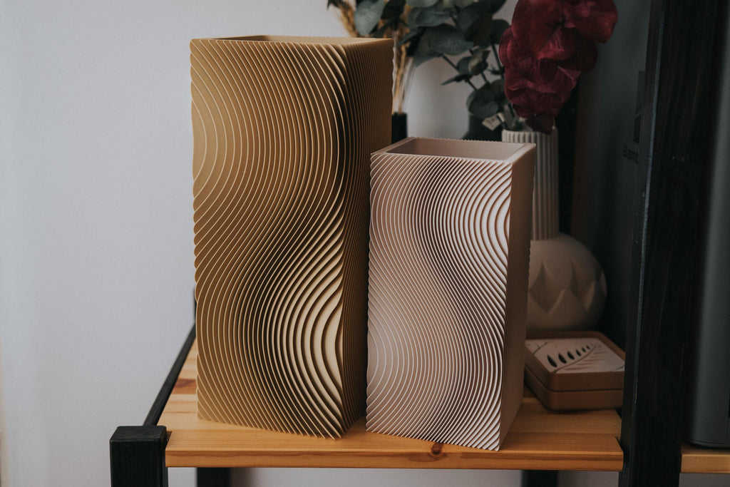 Sazanami Rippled Vase Series, 3D printed in PLA, view 8 of 11