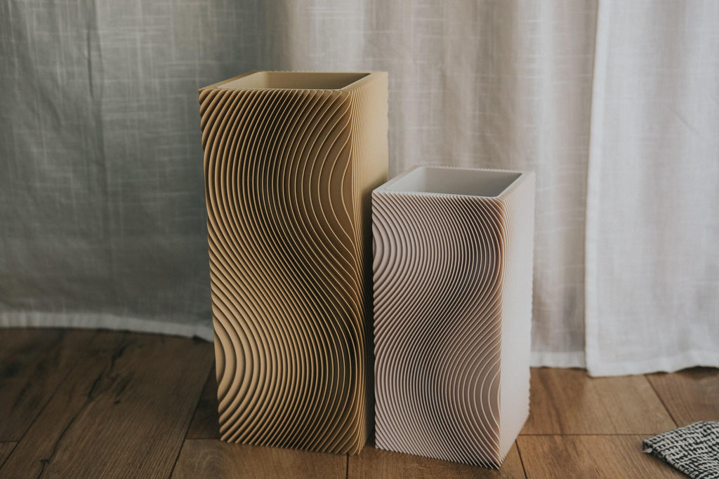 Sazanami Rippled Vase Series, 3D printed in PLA, view 9 of 11
