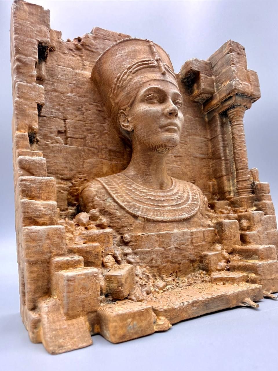 Nefertiti 3D Background, 3D printed in PETG, view 2 of 5