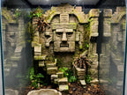 Aztec Stone Face 3D Background, 3D printed in PETG, for terrariums, vivariums and aquariums