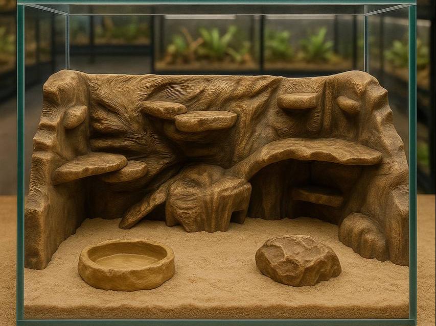 Rocky 3D Background, 3D printed in PETG, for terrariums, vivariums and aquariums Main image