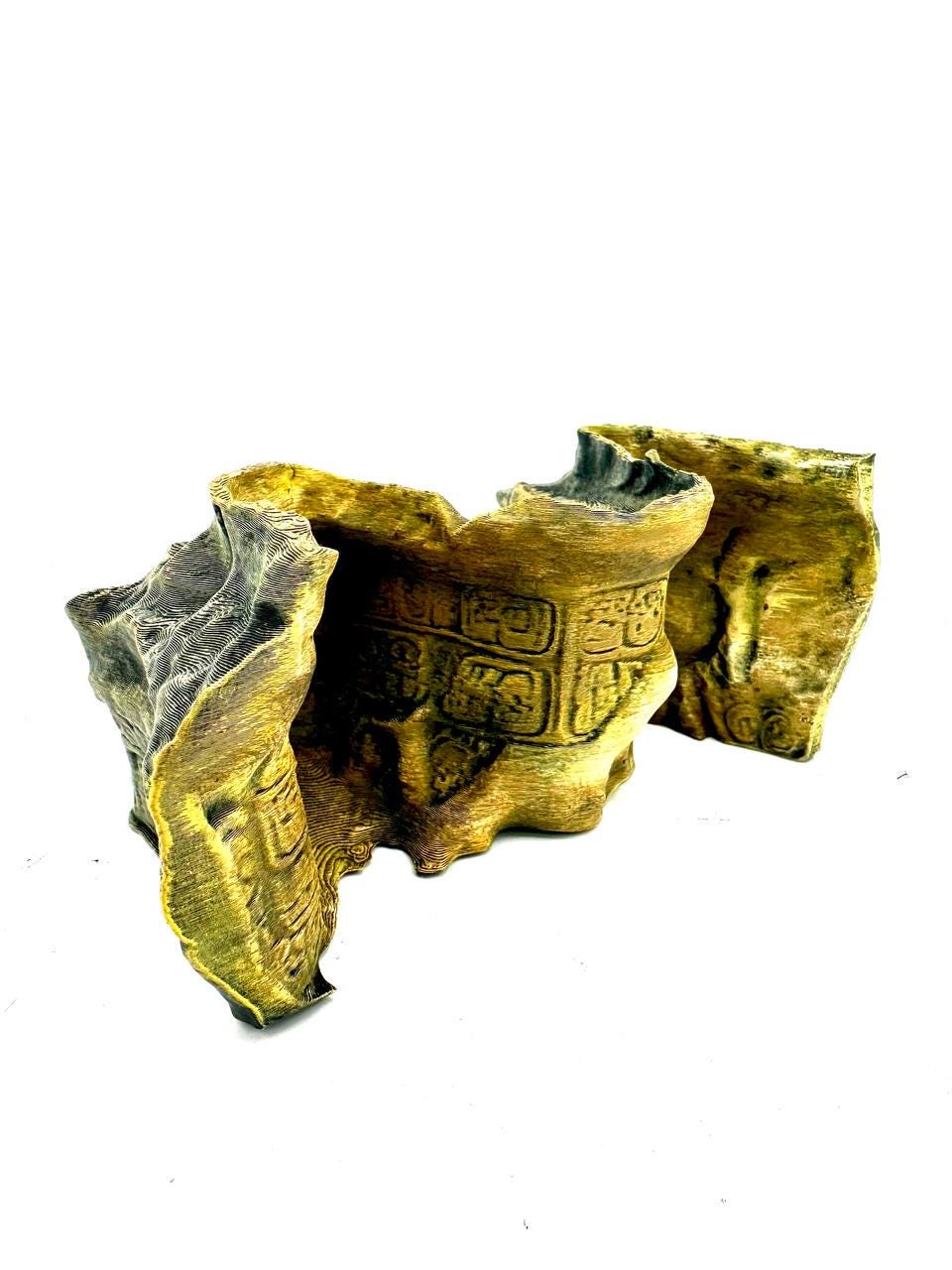 Open Desert Cave with Ruins 3D Background Secondary image