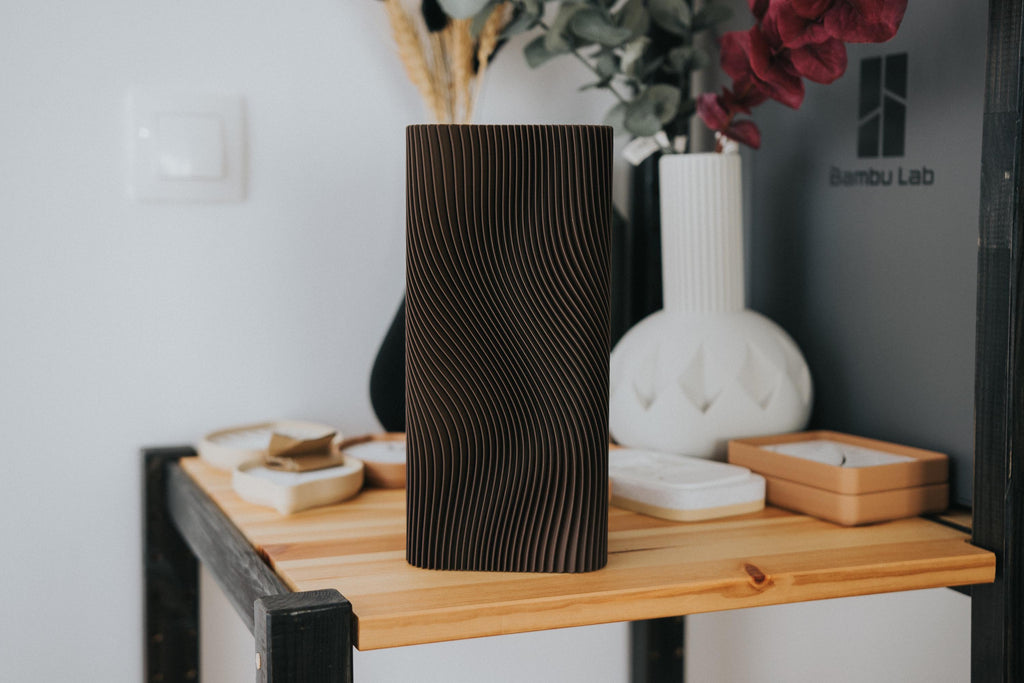 Ma Ribbed Vase Series, 3D printed in PLA, view 10 of 10