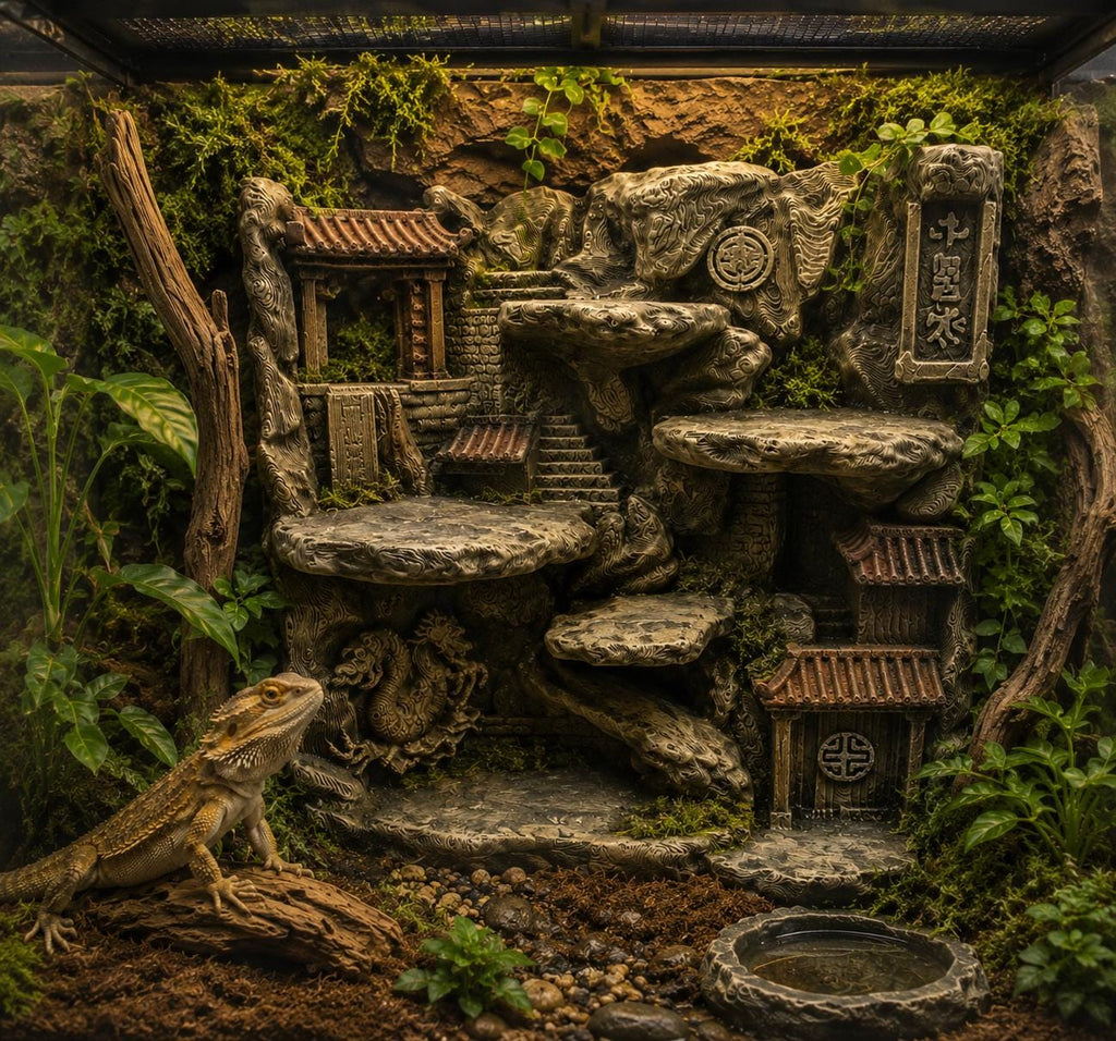Old China 3D Background, 3D printed in PETG, for terrariums, vivariums and aquariums