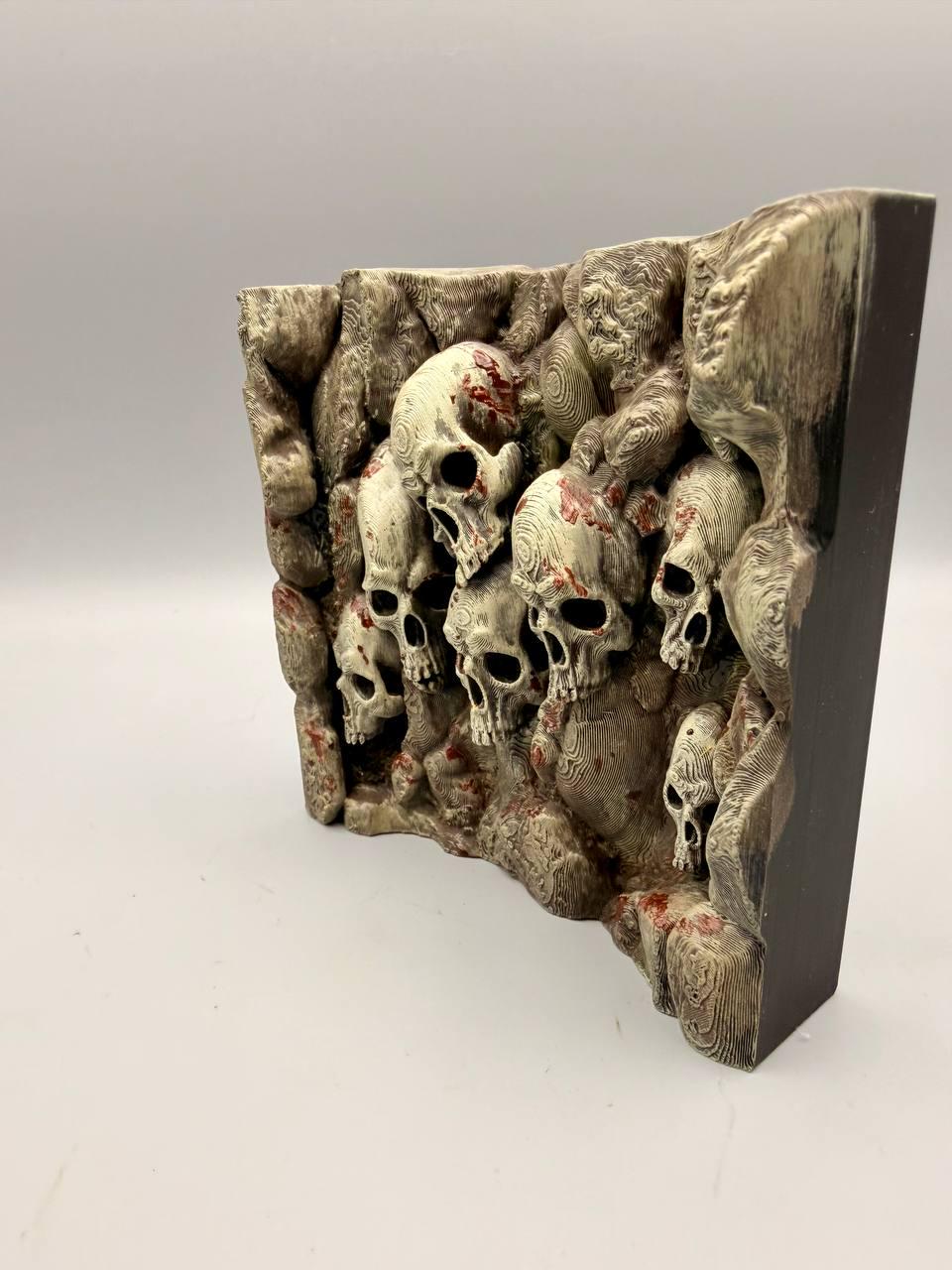 Skull Wall 3D Background, 3D printed in PETG, view 4 of 6