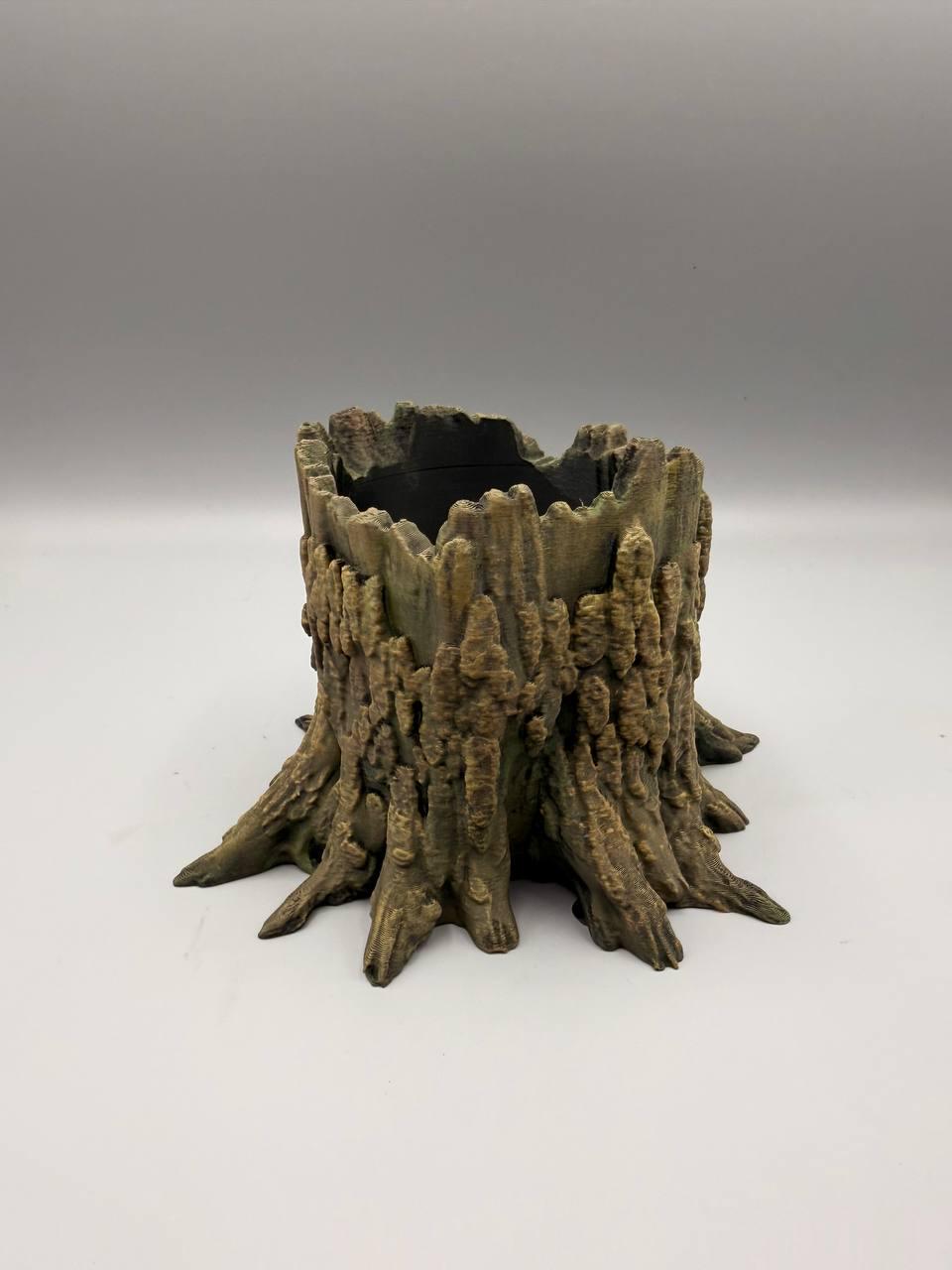 Tree Stump Planter, 3D printed in PETG, view 4 of 7