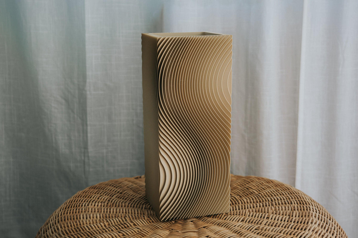 Sazanami Rippled Vase Series, 3D printed in PLA, view 10 of 11